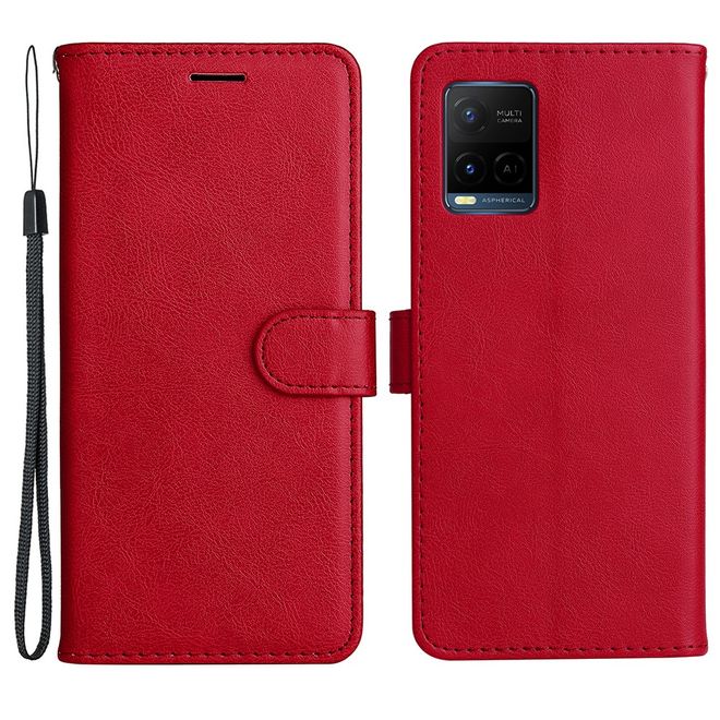vivo Y21 / Y21s / Y33s Handy Hülle - Classic II Leder Bookcover Series - rot