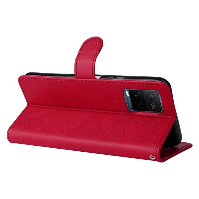 vivo Y21 / Y21s / Y33s Handy Hülle - Classic II Leder Bookcover Series - rot