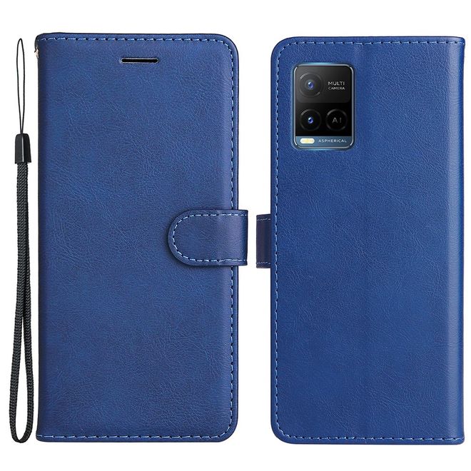 vivo Y21 / Y21s / Y33s Handy Hülle - Classic II Leder Bookcover Series - blau
