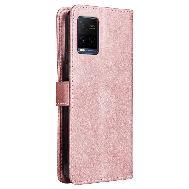 vivo Y21 / Y21s / Y33s Handy Hülle - Classic II Leder Bookcover Series - rosegold