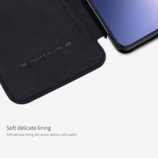 Nillkin - Xiaomi 12 / 12X Hülle - Leder Book Case - Qin Series - schwarz