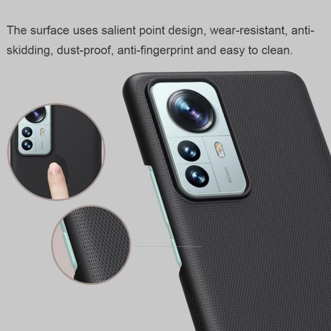 Nillkin - Xiaomi 12 Pro Hülle - Kunststoff Case - Super Frosted Shield Series - schwarz
