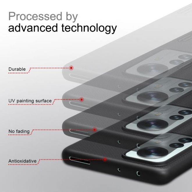 Nillkin - Xiaomi 12 Pro Hülle - Kunststoff Case - Super Frosted Shield Series - schwarz