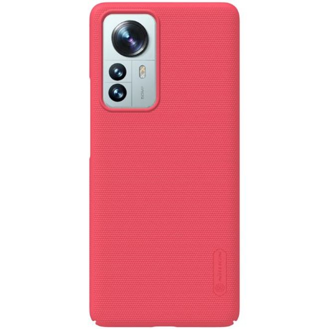 Nillkin - Xiaomi 12 Pro Hülle - Kunststoff Case - Super Frosted Shield Series - rot