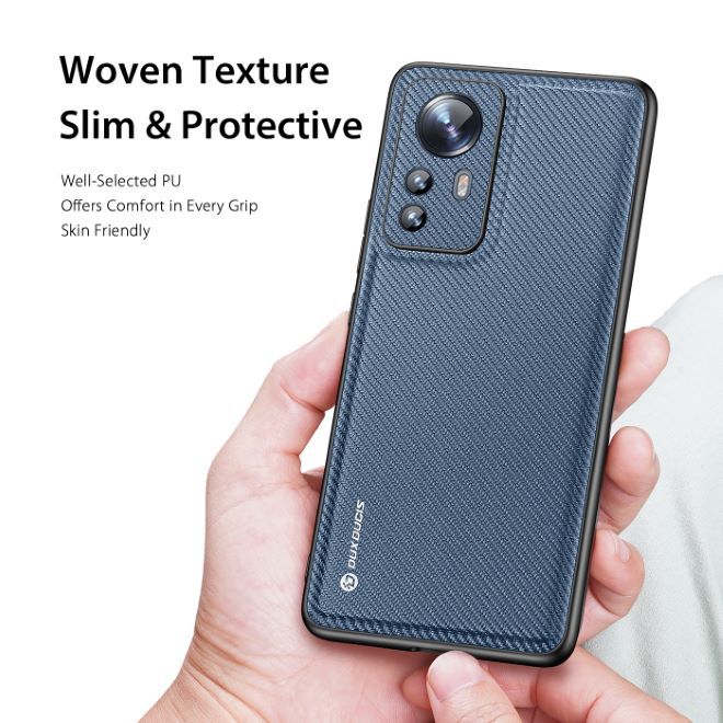 Dux Ducis - Xiaomi 12 Pro Hülle - Schickes Hardcase - Fino Series - blau