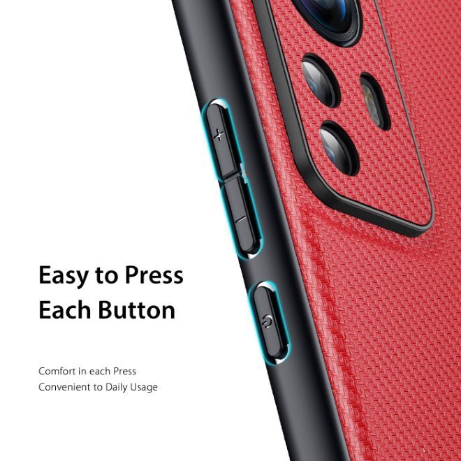 Dux Ducis - Xiaomi 12 Pro Hülle - Schickes Hardcase - Fino Series - rot