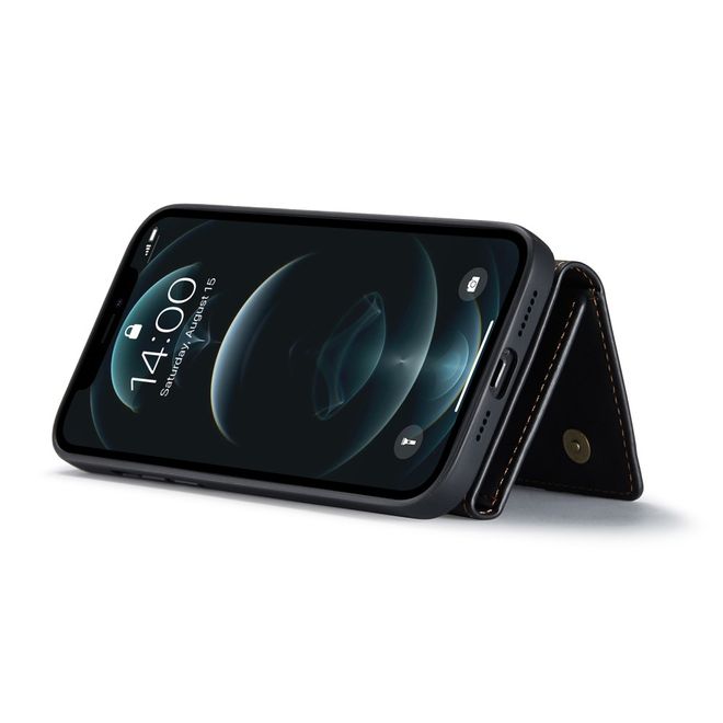 DG Ming - iPhone 13 Pro Hülle - Hardcase mit abnehmbarem Portemonnaie - M1 Series - schwarz