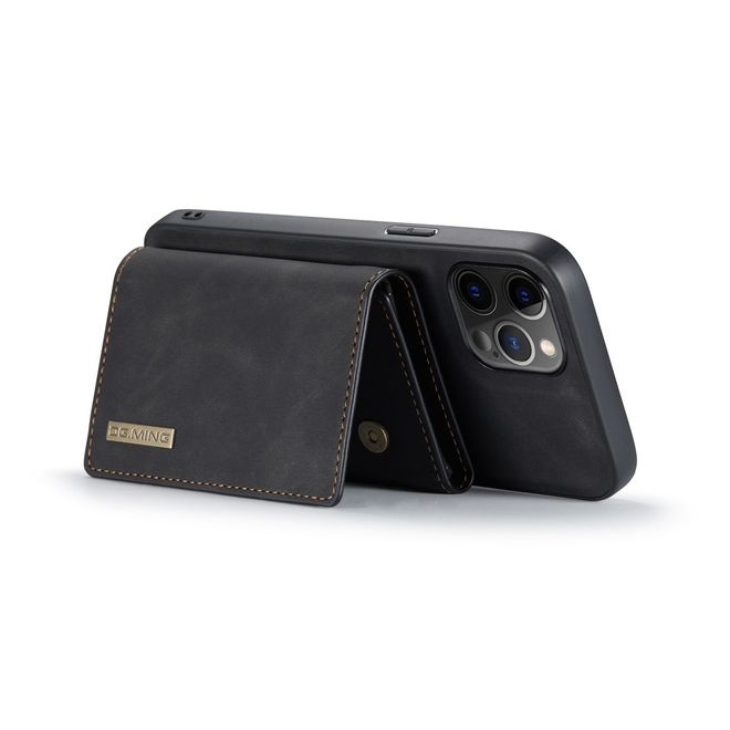 DG Ming - iPhone 13 Pro Hülle - Hardcase mit abnehmbarem Portemonnaie - M1 Series - schwarz