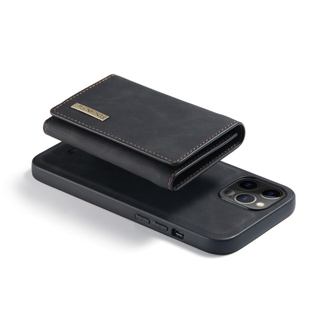 DG Ming - iPhone 13 Pro Hülle - Hardcase mit abnehmbarem Portemonnaie - M1 Series - schwarz