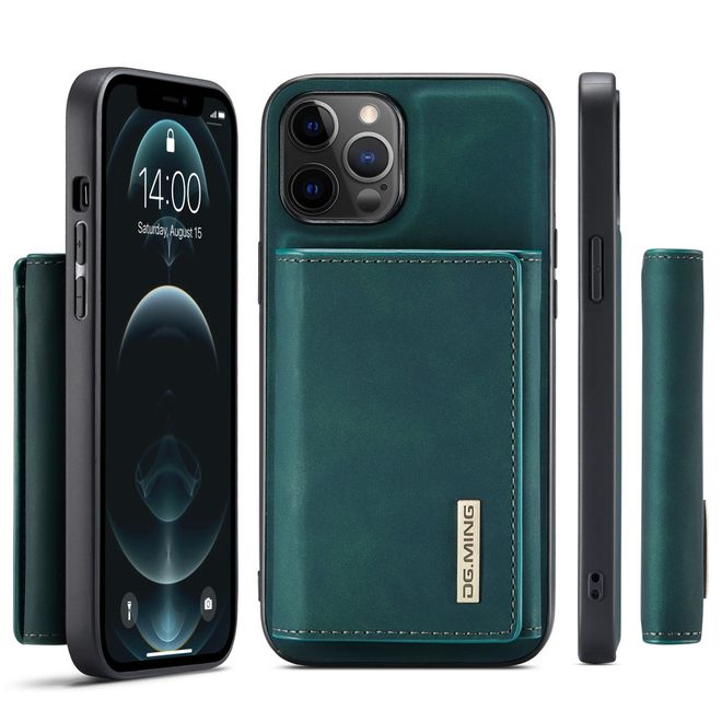 DG Ming - iPhone 13 Pro Hülle - Hardcase mit abnehmbarem Portemonnaie - M1 Series - grün