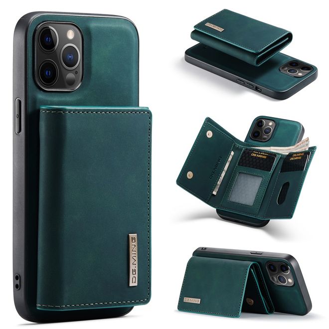 DG Ming - iPhone 13 Pro Hülle - Hardcase mit abnehmbarem Portemonnaie - M1 Series - grün