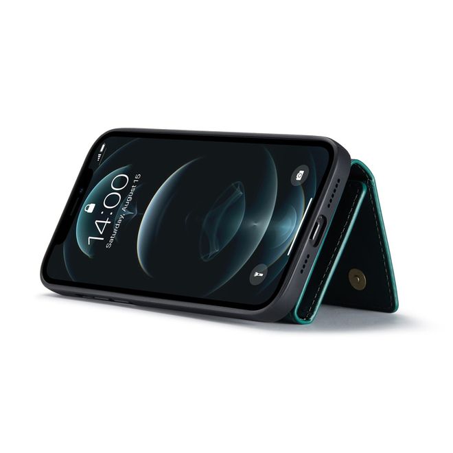 DG Ming - iPhone 13 Pro Hülle - Hardcase mit abnehmbarem Portemonnaie - M1 Series - grün