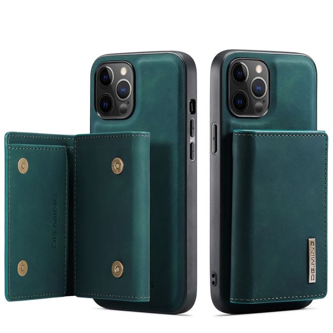 DG Ming - iPhone 13 Pro Hülle - Hardcase mit abnehmbarem Portemonnaie - M1 Series - grün