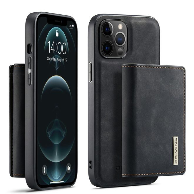 DG Ming - iPhone 13 mini Hülle - Hardcase mit abnehmbarem Portemonnaie - M1 Series - schwarz