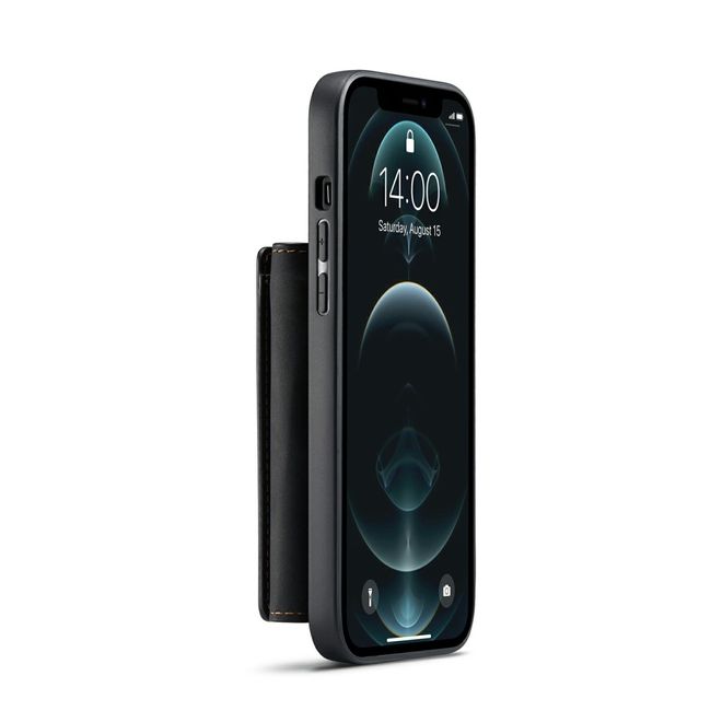 DG Ming - iPhone 13 mini Hülle - Hardcase mit abnehmbarem Portemonnaie - M1 Series - schwarz