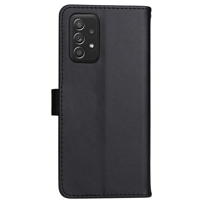 Samsung Galaxy A73 5G Handy Hülle - Classic IV Leder Bookcover Series - schwarz