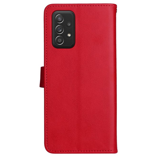 Samsung Galaxy A73 5G Handy Hülle - Classic IV Leder Bookcover Series - rot