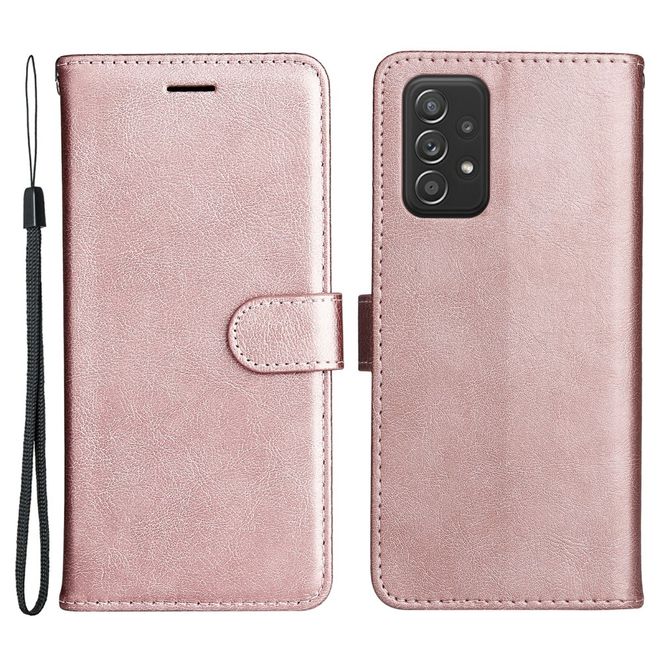 Samsung Galaxy A73 5G Handy Hülle - Classic IV Leder Bookcover Series - rosegold