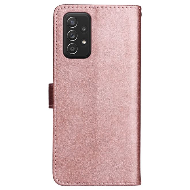Samsung Galaxy A73 5G Handy Hülle - Classic IV Leder Bookcover Series - rosegold
