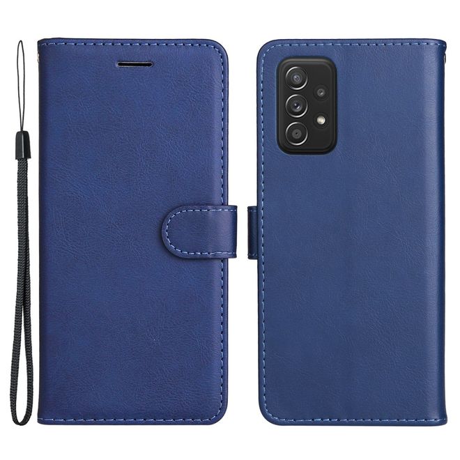 Samsung Galaxy A73 5G Handy Hülle - Classic IV Leder Bookcover Series - blau