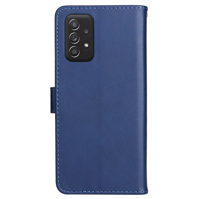 Samsung Galaxy A73 5G Handy Hülle - Classic IV Leder Bookcover Series - blau