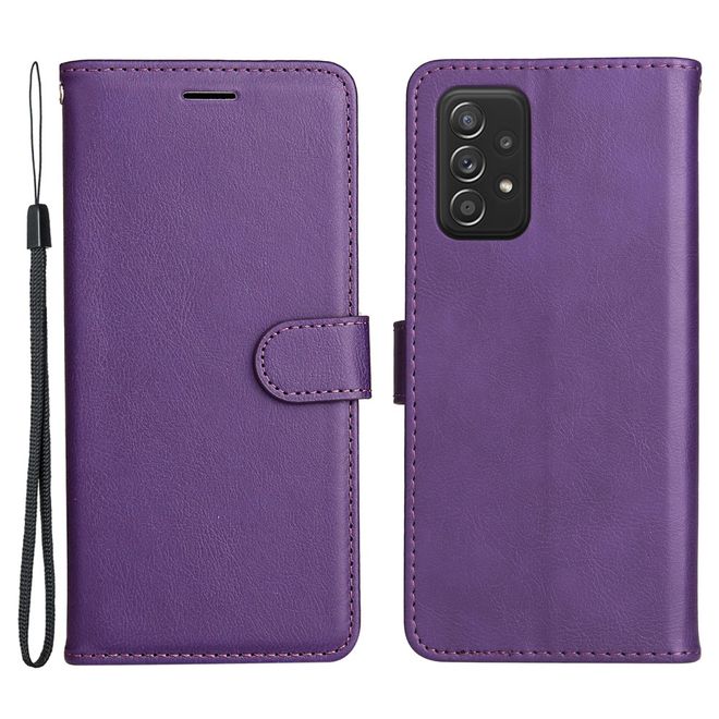 Samsung Galaxy A73 5G Handy Hülle - Classic IV Leder Bookcover Series - purpur