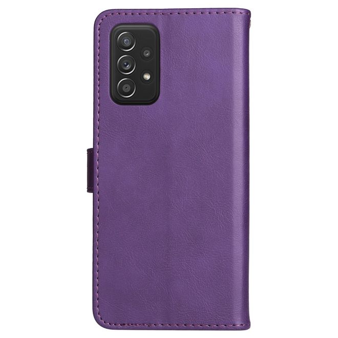Samsung Galaxy A73 5G Handy Hülle - Classic IV Leder Bookcover Series - purpur