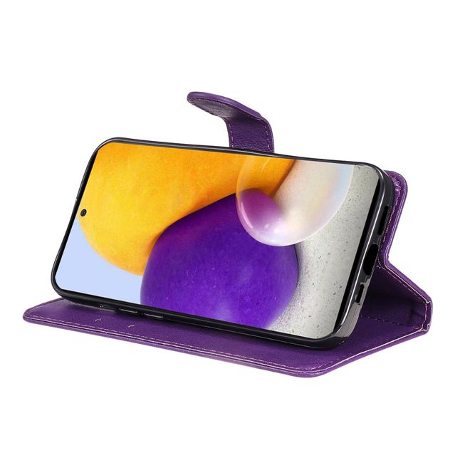 Samsung Galaxy A73 5G Handy Hülle - Classic IV Leder Bookcover Series - purpur