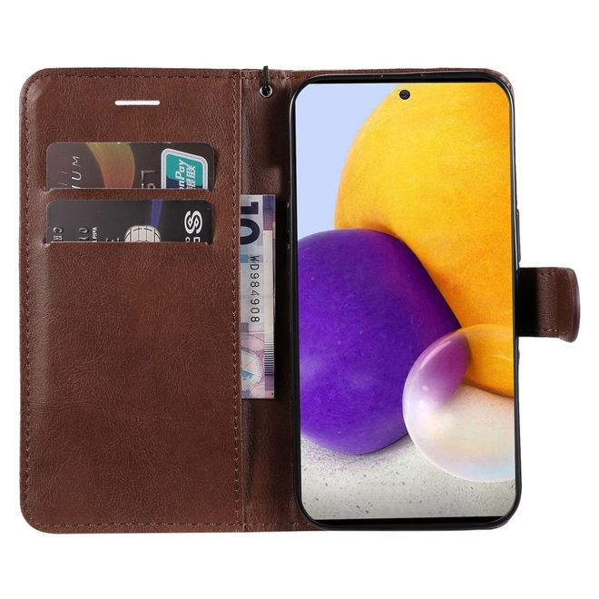 Samsung Galaxy A73 5G Handy Hülle - Classic IV Leder Bookcover Series - braun