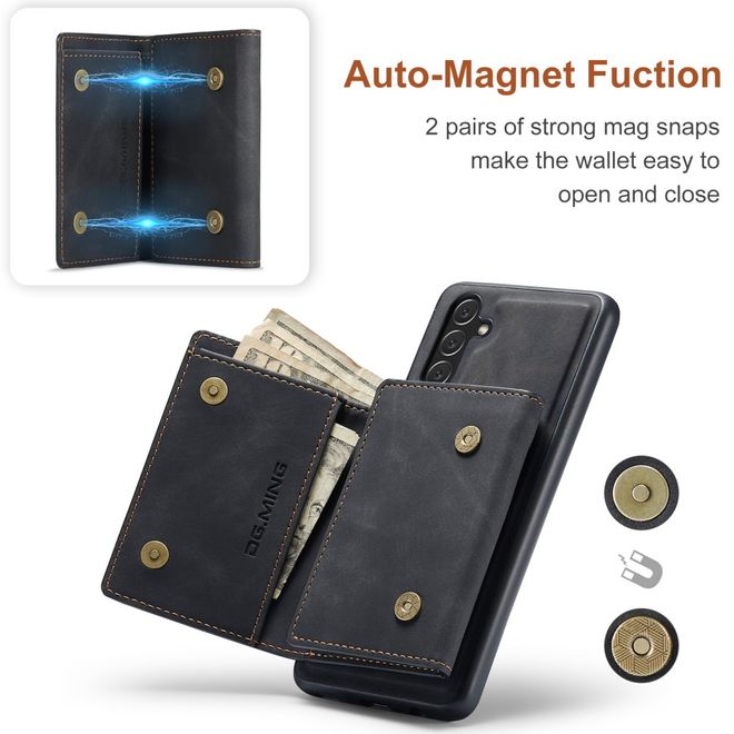 DG Ming - Samsung Galaxy A13 5G Hülle - Hardcase mit abnehmbarem Portemonnaie - M1 Series - schwarz