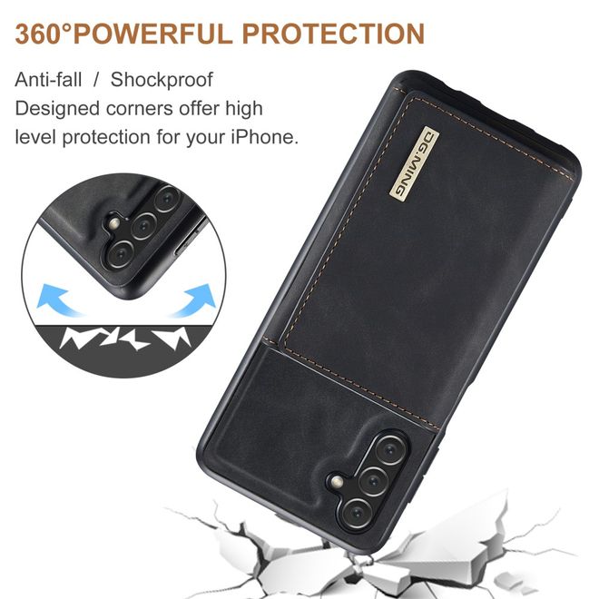DG Ming - Samsung Galaxy A13 5G Hülle - Hardcase mit abnehmbarem Portemonnaie - M1 Series - schwarz