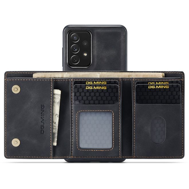 DG Ming - Samsung Galaxy A73 5G Hülle - Hardcase mit abnehmbarem Portemonnaie - M1 Series - schwarz