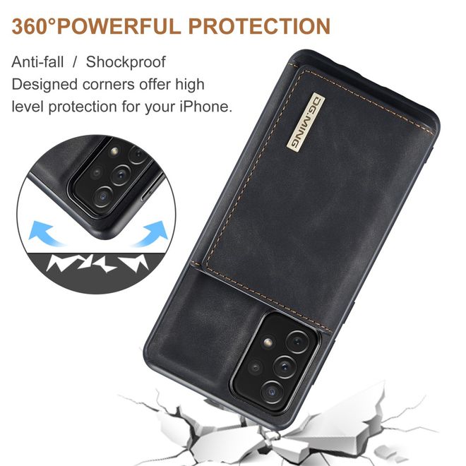 DG Ming - Samsung Galaxy A73 5G Hülle - Hardcase mit abnehmbarem Portemonnaie - M1 Series - schwarz