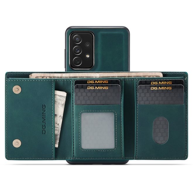 DG Ming - Samsung Galaxy A73 5G Hülle - Hardcase mit abnehmbarem Portemonnaie - M1 Series - grün