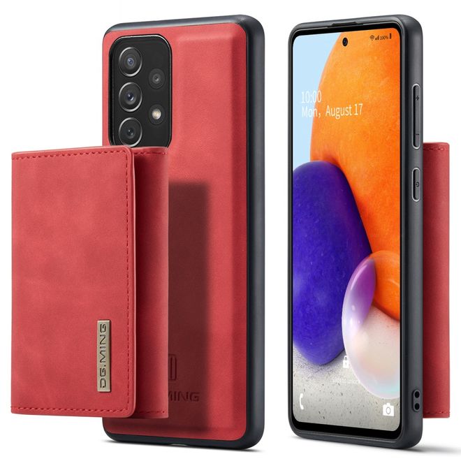 DG Ming - Samsung Galaxy A73 5G Hülle - Hardcase mit abnehmbarem Portemonnaie - M1 Series - rot