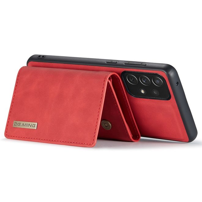 DG Ming - Samsung Galaxy A73 5G Hülle - Hardcase mit abnehmbarem Portemonnaie - M1 Series - rot