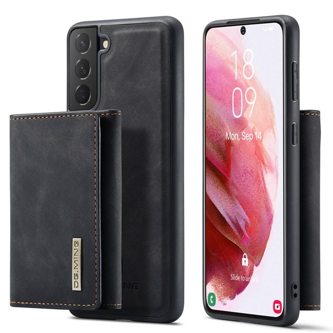 DG Ming - Samsung Galaxy S22+ Hülle - Hardcase mit abnehmbarem Portemonnaie - M1 Series - schwarz