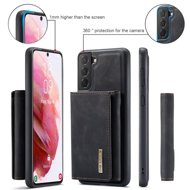 DG Ming - Samsung Galaxy S22+ Hülle - Hardcase mit abnehmbarem Portemonnaie - M1 Series - schwarz