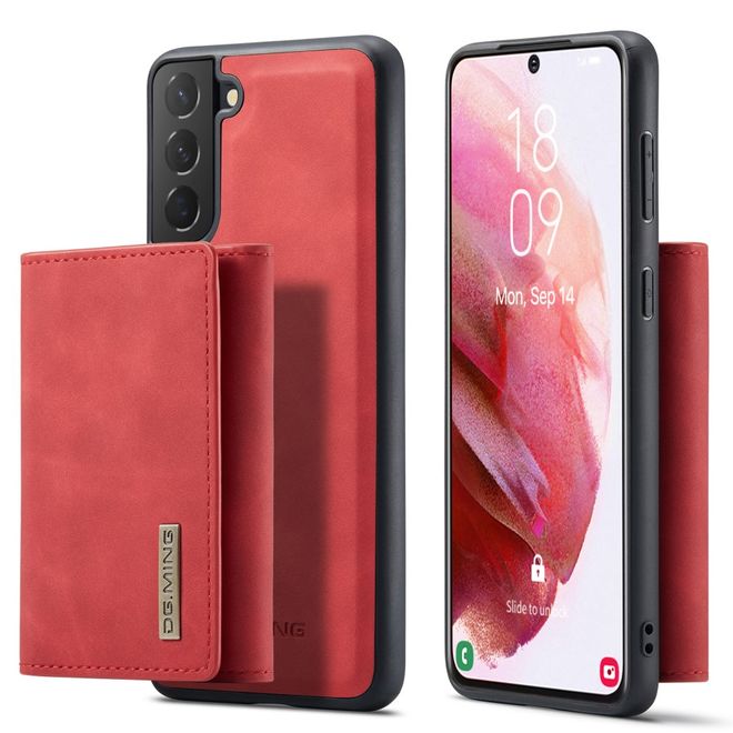DG Ming - Samsung Galaxy S22+ Hülle - Hardcase mit abnehmbarem Portemonnaie - M1 Series - rot