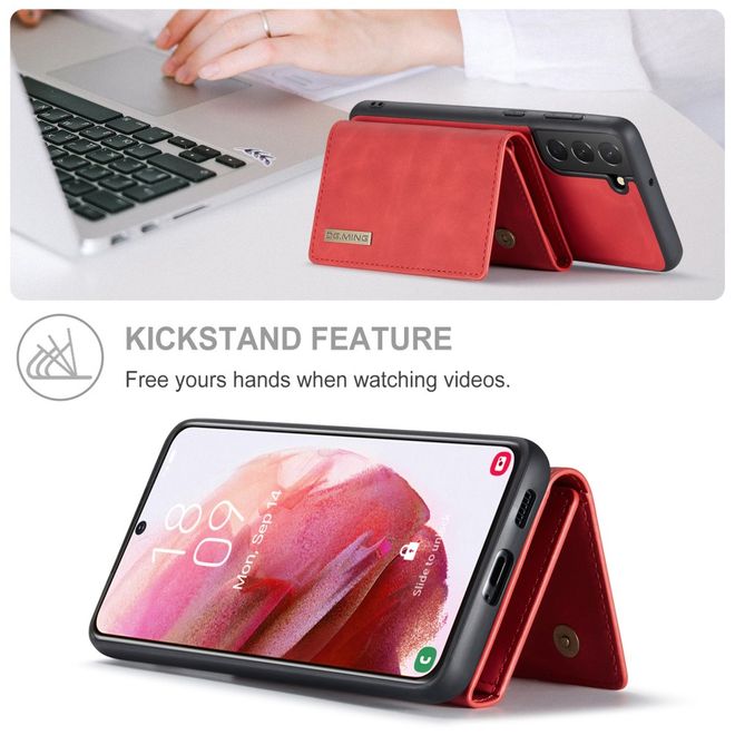 DG Ming - Samsung Galaxy S22+ Hülle - Hardcase mit abnehmbarem Portemonnaie - M1 Series - rot