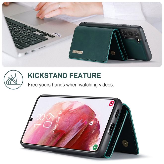 DG Ming - Samsung Galaxy S22+ Hülle - Hardcase mit abnehmbarem Portemonnaie - M1 Series - grün