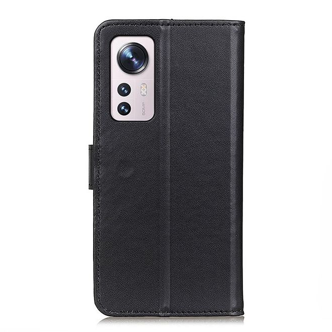 Xiaomi 12 Pro Handy Hülle - Classic II Leder Bookcover Series - schwarz