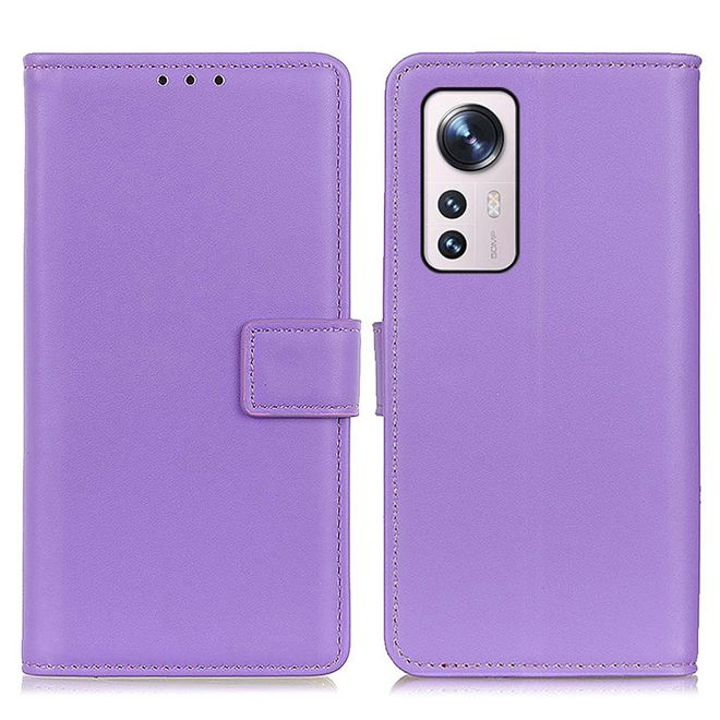 Xiaomi 12 Pro Handy Hülle - Classic II Leder Bookcover Series - purpur