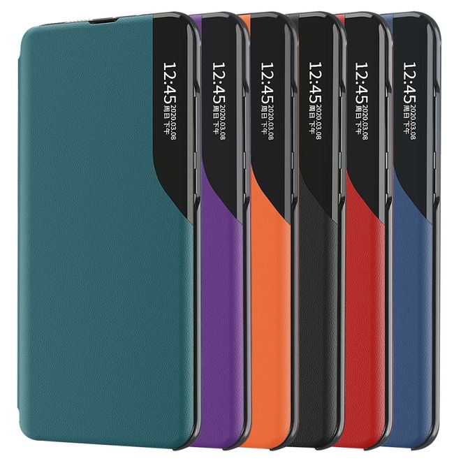 Xiaomi 12 Pro Hülle - Kunstleder Bookcover mit Sichtfenster - Window View Series - schwarz