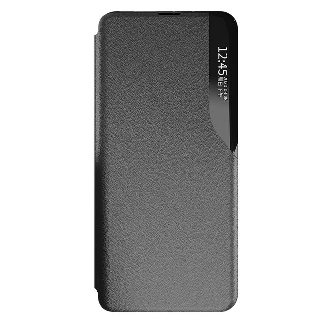 Xiaomi 12 / 12X Hülle - Kunstleder Bookcover mit Sichtfenster - Window View Series - schwarz