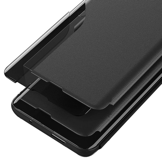 Xiaomi 12 / 12X Hülle - Kunstleder Bookcover mit Sichtfenster - Window View Series - schwarz