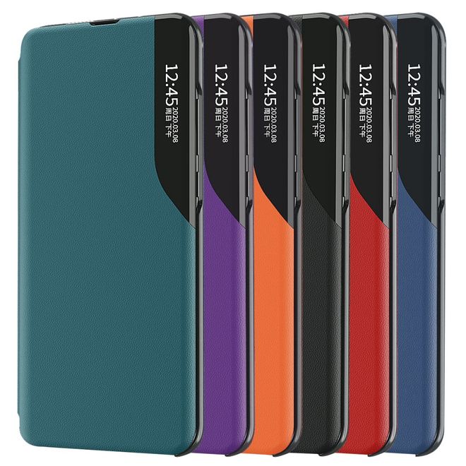Xiaomi 12 / 12X Hülle - Kunstleder Bookcover mit Sichtfenster - Window View Series - schwarz