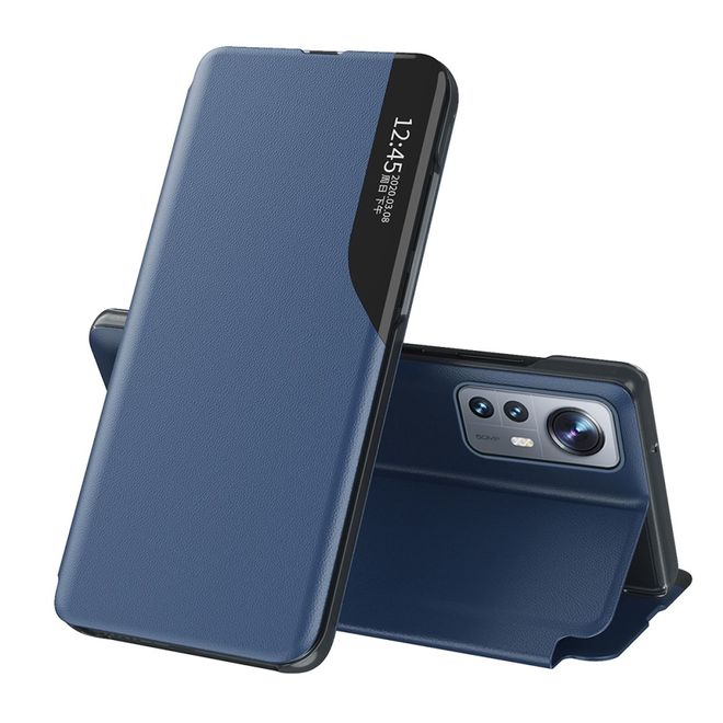 Xiaomi 12 / 12X Hülle - Kunstleder Bookcover mit Sichtfenster - Window View Series - blau