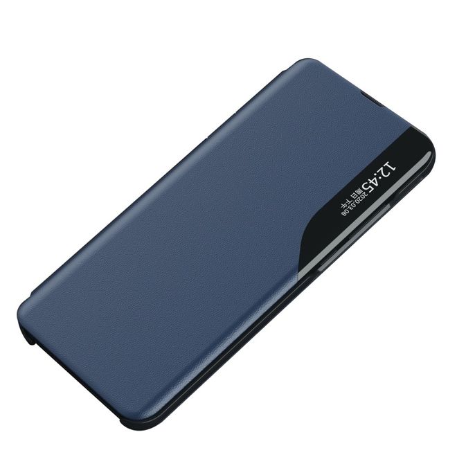 Xiaomi 12 / 12X Hülle - Kunstleder Bookcover mit Sichtfenster - Window View Series - blau
