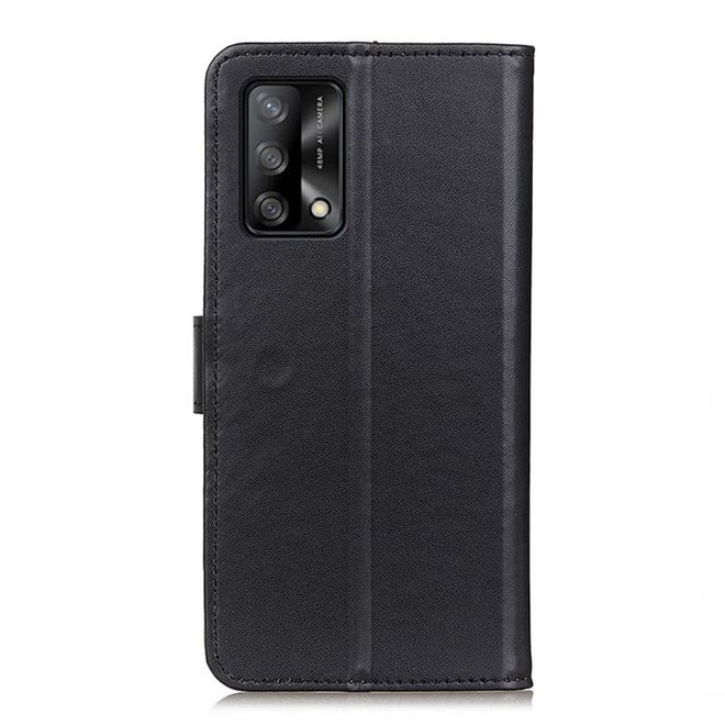 Oppo A74 4G Handy Hülle - Classic II Leder Bookcover Series - schwarz